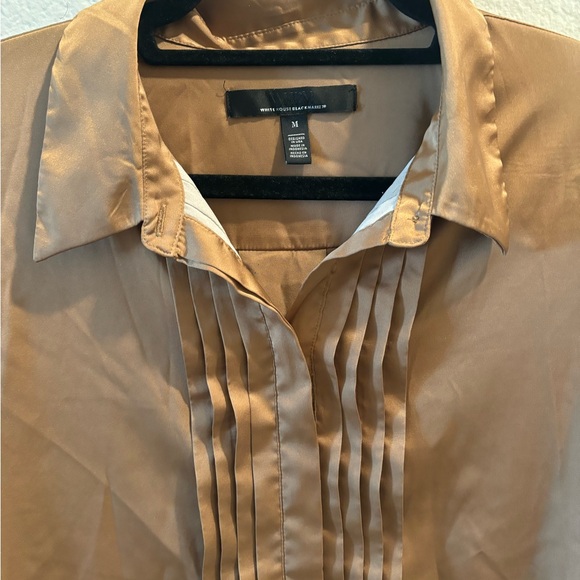 White House Black Market | Tuxedo Blouse | Bronze | Medium - Picture 2 of 8
